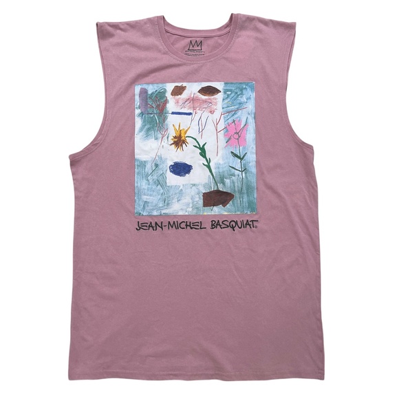 Basquiat Flower Graphic Muscle Tank Top Men’s Large - Picture 2 of 9